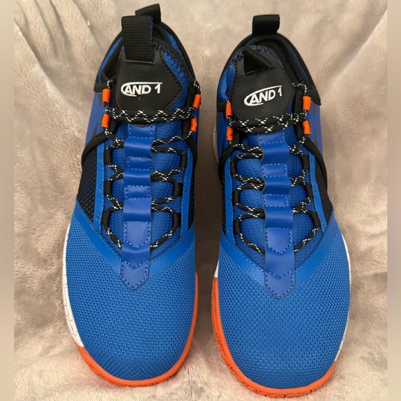 AND1 Charge TPR Men’s Basketball Shoes Size 11 | Blue / Orange | New - Picture 2 of 6